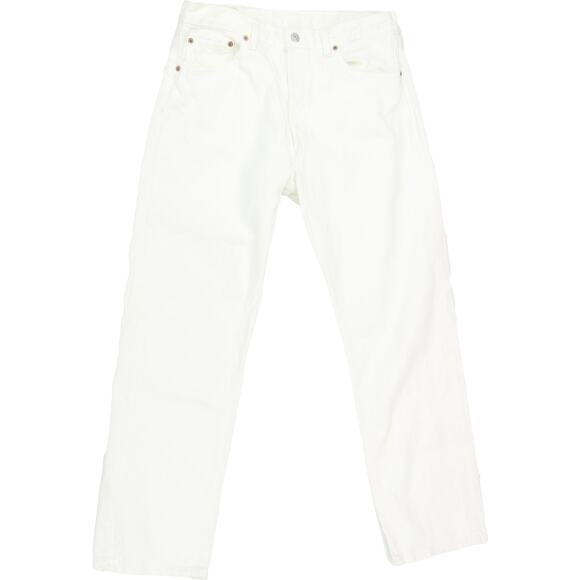 Vintage Levi's 501 White Rock Grunge High Waisted Festival Mom Denim Jeans 32 - Picture 1 of 5